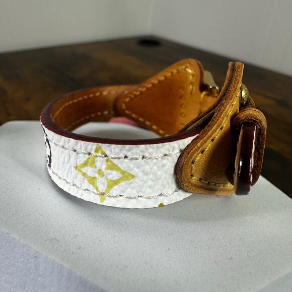 Louis Vuitton Theda Multicolor Monogram Leather Bracelet - Picture 2 of 10